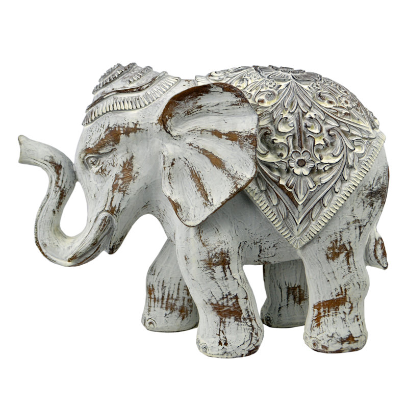 World Menagerie Tyra Resin Sculpted Elephant Figurine Wayfair